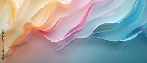 Wallpaper Mural Serene Pastel Gradient: Soft Hues of Blue, Pink, and Yellow Torontodigital.ca