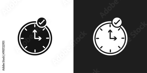 Free Download Time check icon line art vector - GFXLoad