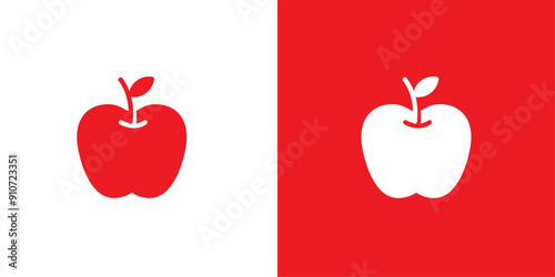 Apple icon line art vector