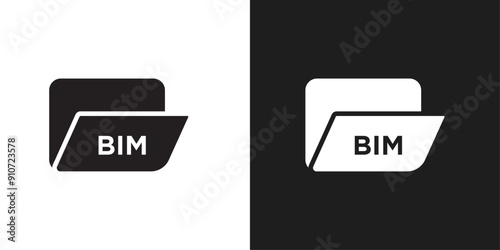 Bim icon line art vector