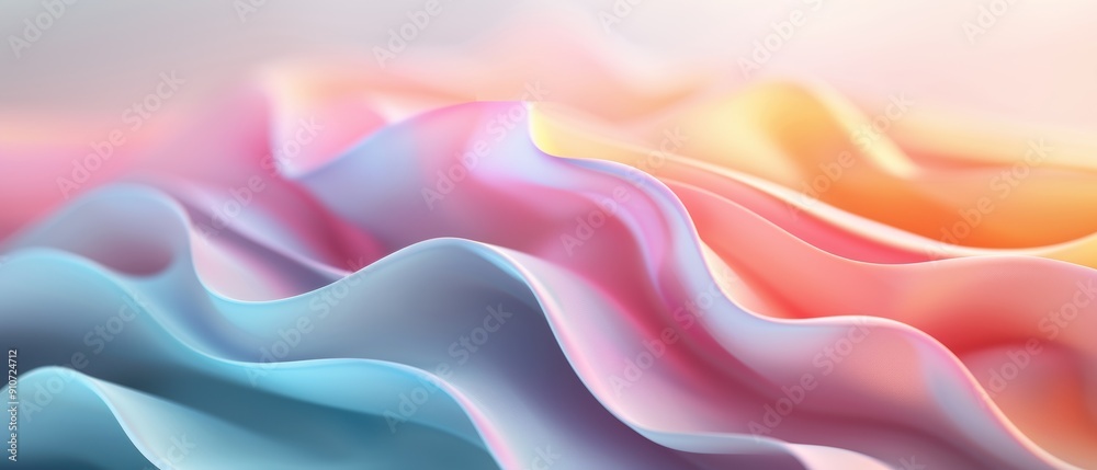 Obraz premium Serene Pastel Gradient Background in Stunning