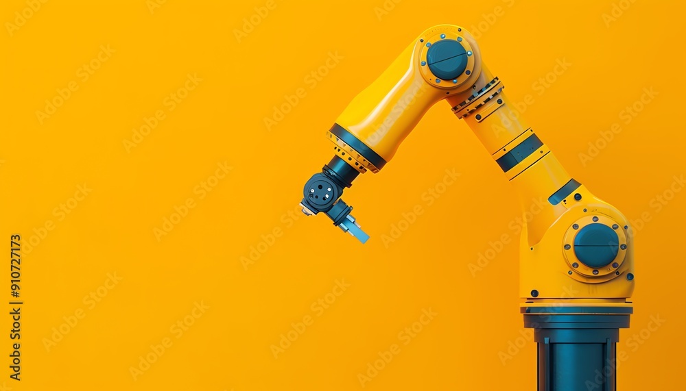A close-up of a robotic arm against a vibrant yellow background, showcasing advanced technology and automation concepts. A close-up of a robotic arm against a vibrant yellow background, showcasing advanced technology and automation concepts.