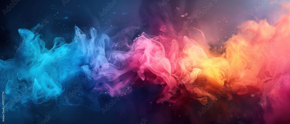 Fototapeta premium Dreamy Pastel Watercolor Gradient Background