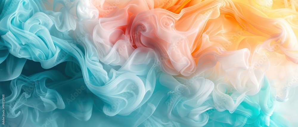 Serene Watercolor Blend in Light Blue and Peach with Subtle Texture Serene Watercolor Blend in Light Blue and Peach with Subtle Texture