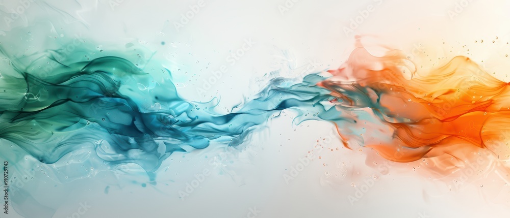 Tranquil Watercolor Blend of Light Peach and Blue with Delicate Texture Tranquil Watercolor Blend of Light Peach and Blue with Delicate Texture