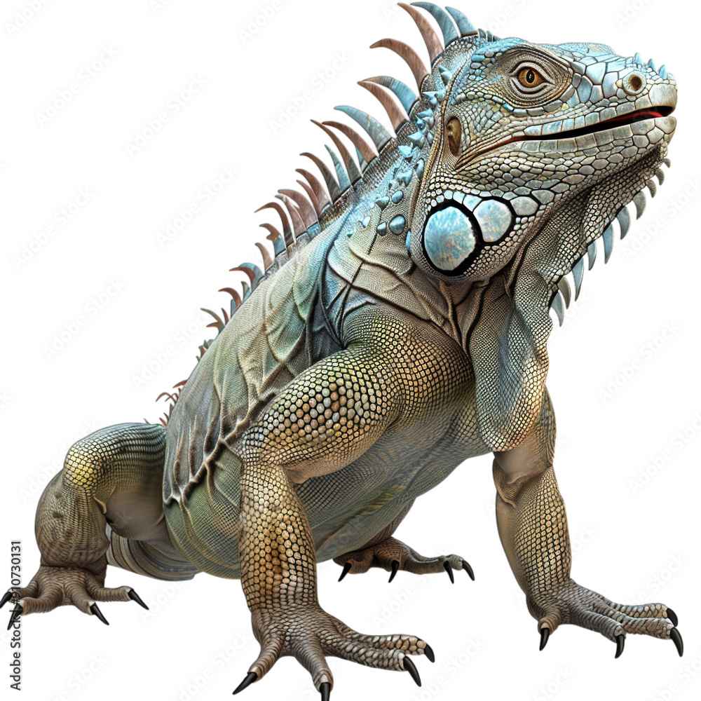 Obraz premium iguana on white background