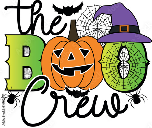 The Boo Crew, Halloween T Shirt Design