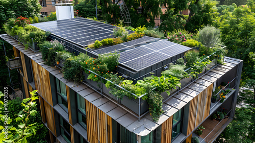 solar panels on the roof