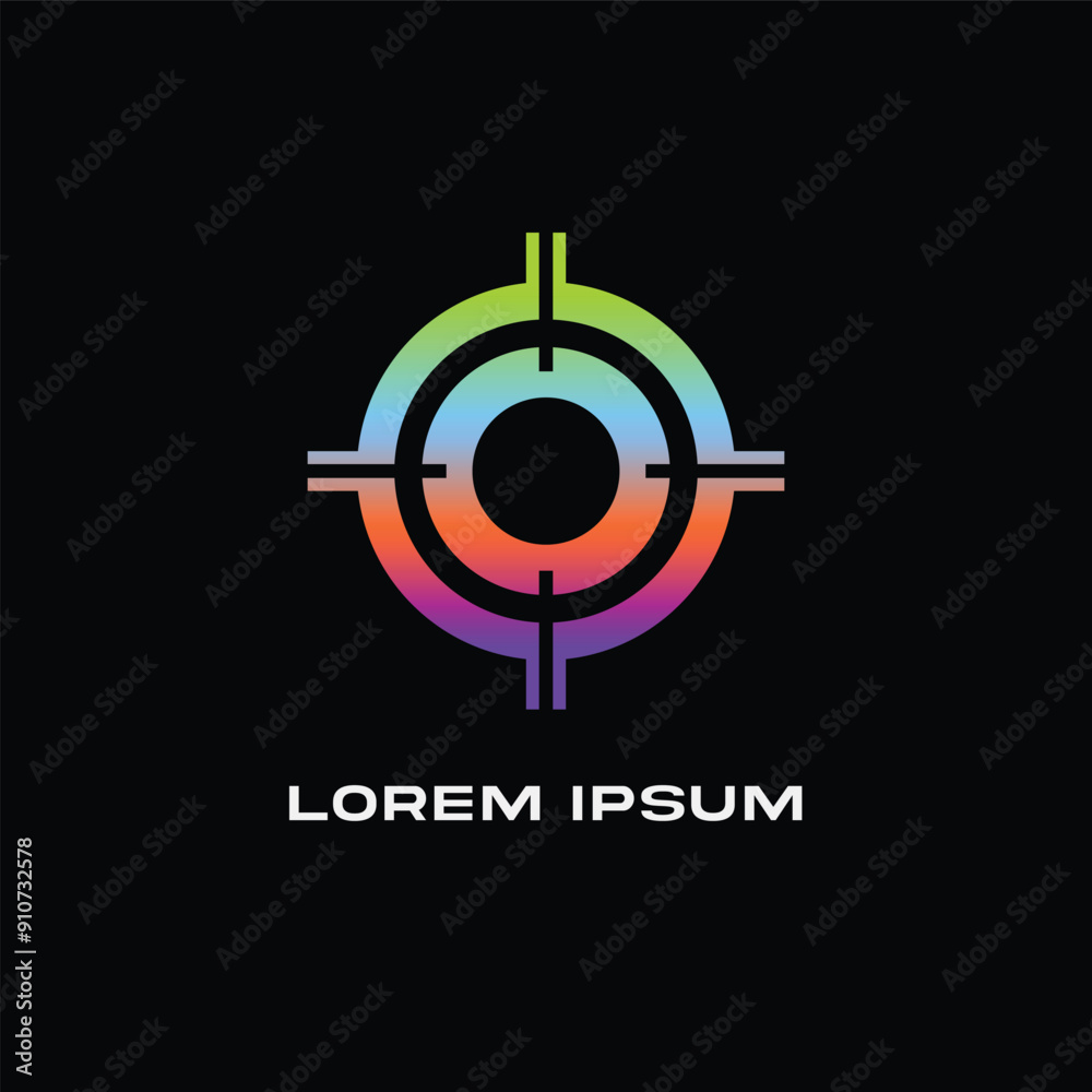 minimal modern focused target logo minimal modern focused target logo