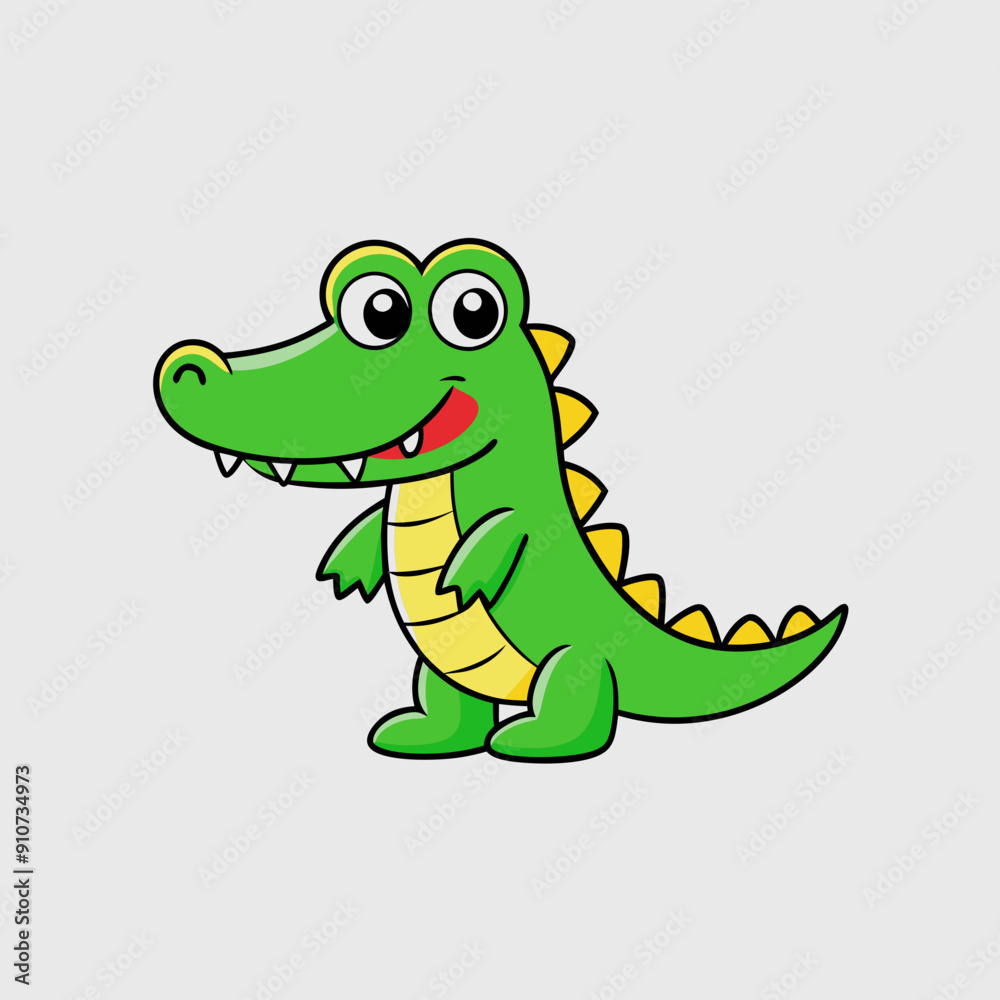 Crocodile cartoon colour vector illustration design Crocodile cartoon colour vector illustration design