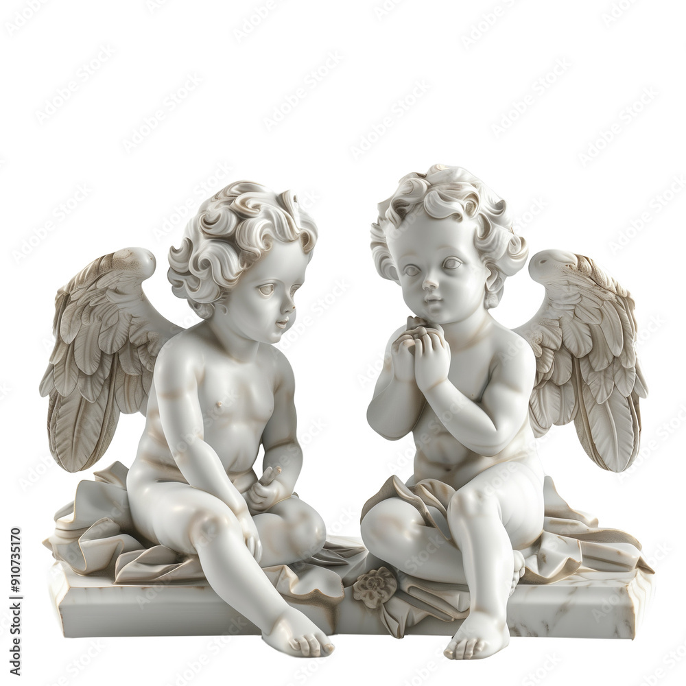 Cherubs isolated on transparent background