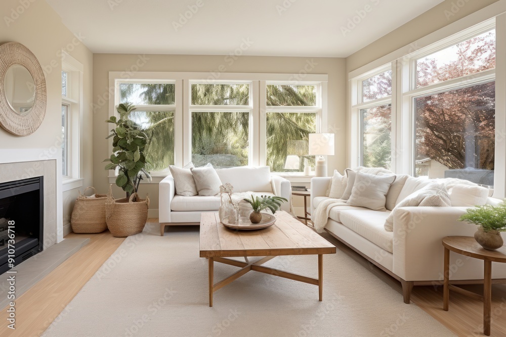 Fototapeta premium Living room architecture furniture building.