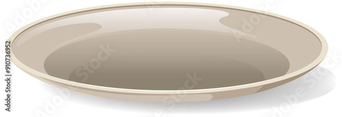 Empty Ceramic Plate Illustration