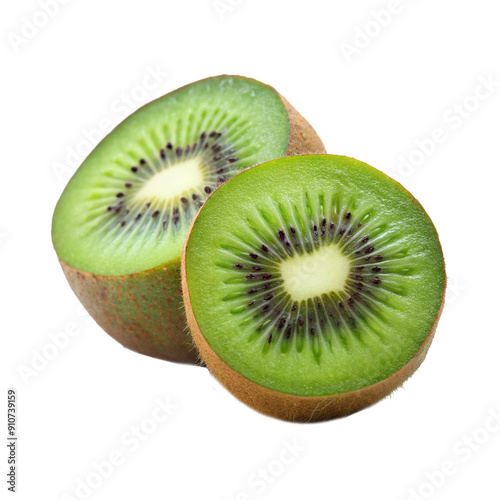 kiwi fruit on white background