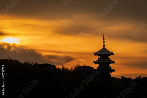 日本の風景　夜明け