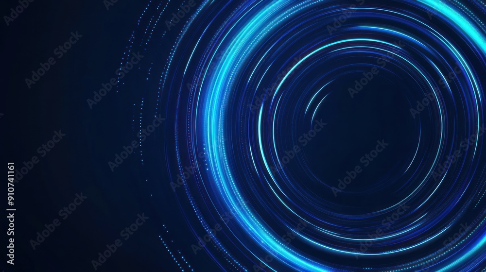 Abstract Blue Light Circles Abstract Blue Light Circles