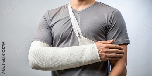 Shoulder spica orthopedic plaster cast for broken arm , medical, orthopedic, injury, treatment, healthcare