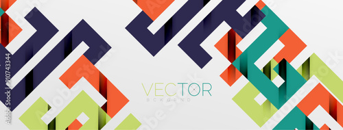 Color bend lines with shadow texture effect. Vector Illustration For Wallpaper, Banner, Background, Card, Book Illustration, landing page