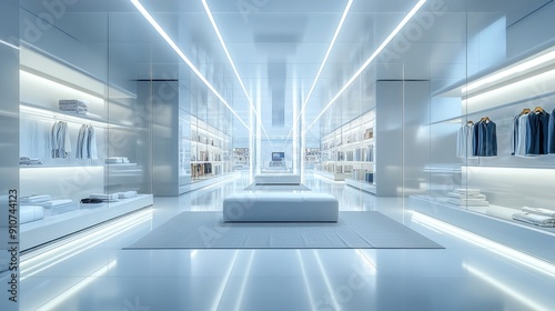 Futuristic Digital Retail Experience with User-Centric Design and Copy Space