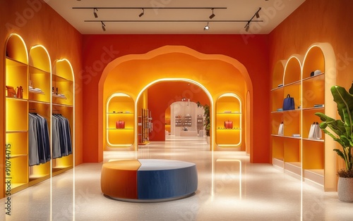 Futuristic Retail Platform with Immersive Design and Copy Space