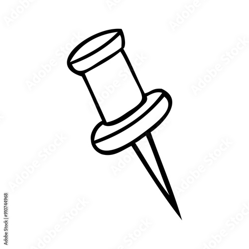 thumbtack sketch vector illustration