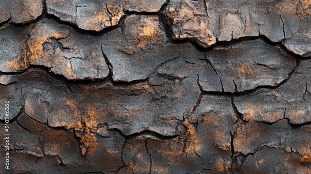 Intricate Bark Texture with Natural Cracks and Patterns for Organic and Rustic Concepts