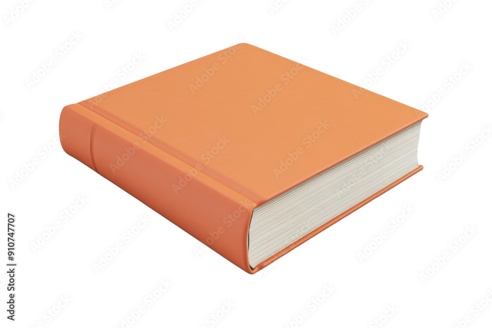 Closed orange book with blank cover and thick pages, perfect for education, literature, study, and academic themes. Ideal for stock images. Closed orange book with blank cover and thick pages, perfect for education, literature, study, and academic themes. Ideal for stock images.
