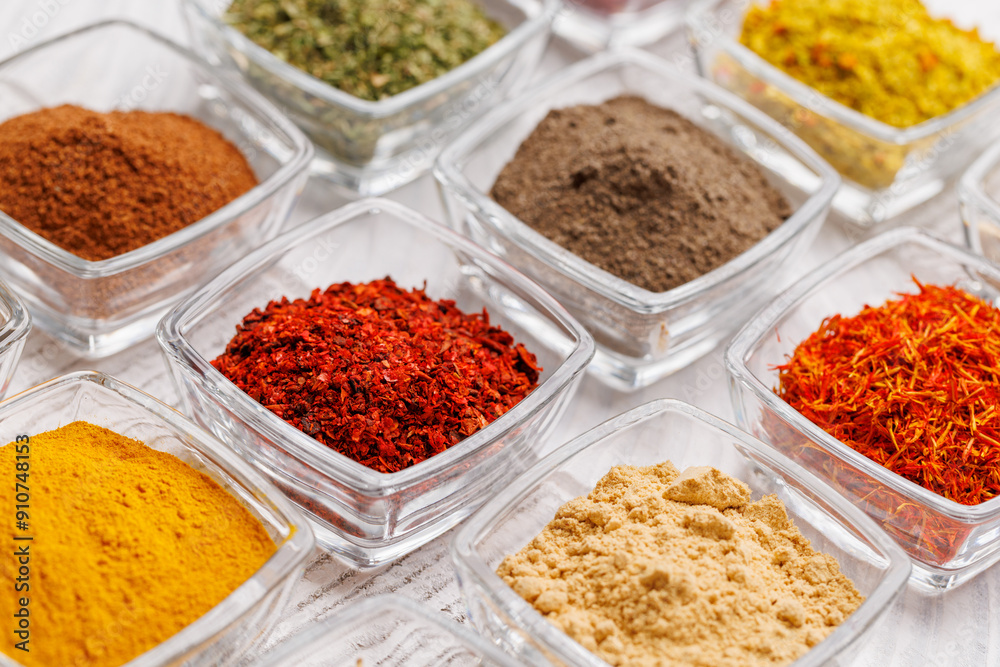 Various spices on the table Various spices on the table