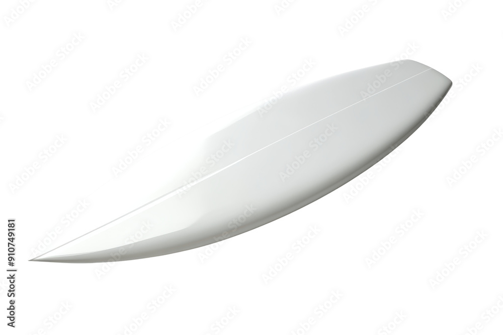 High-quality image of a sleek white surfboard on transparent background, perfect for sports and ocean-themed designs. High-quality image of a sleek white surfboard on transparent background, perfect for sports and ocean-themed designs.