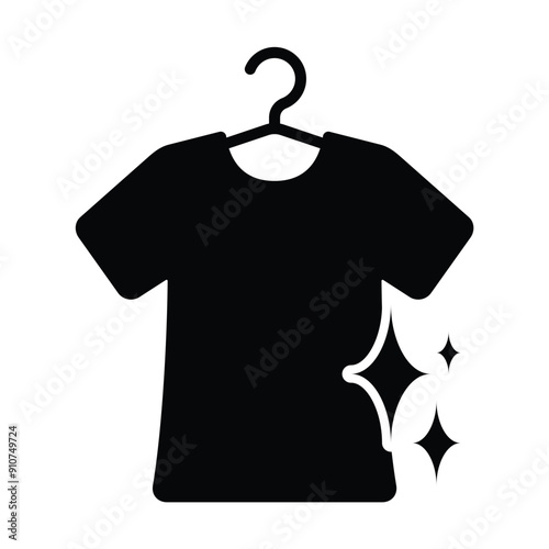 clean clothes solid icon vector design in trendy style