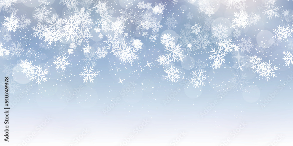 Naklejka premium 雪 クリスマス 冬 光 背景