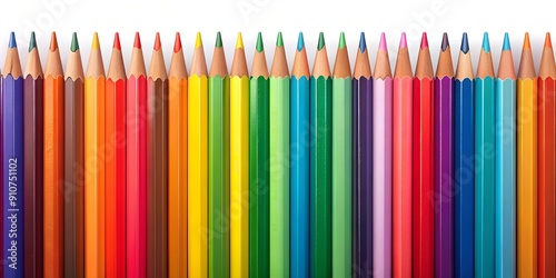 Color pencils isolated on white background