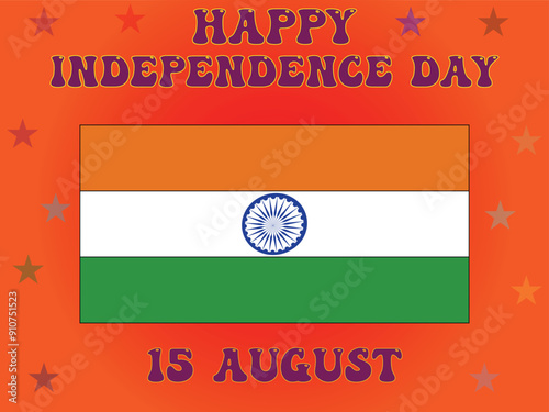 Happy independence day celebration banner of India in vector format.