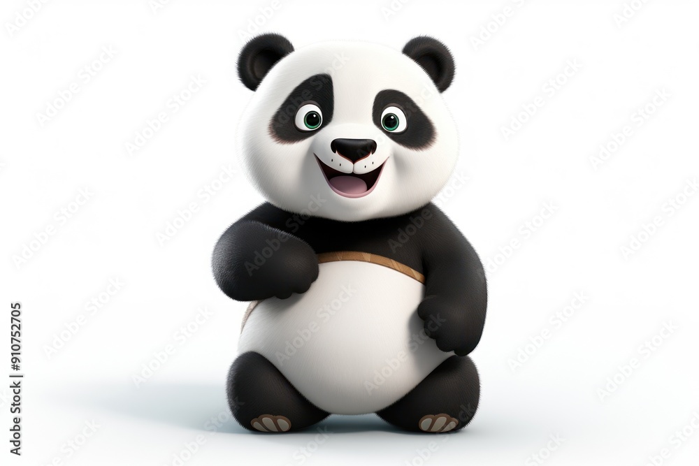 Cartoon mammal panda bear. Cartoon mammal panda bear.