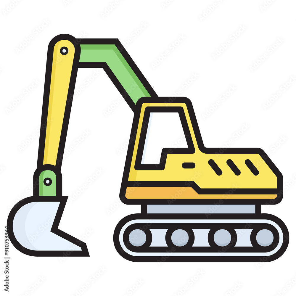 Naklejka premium Backhoe Sticker