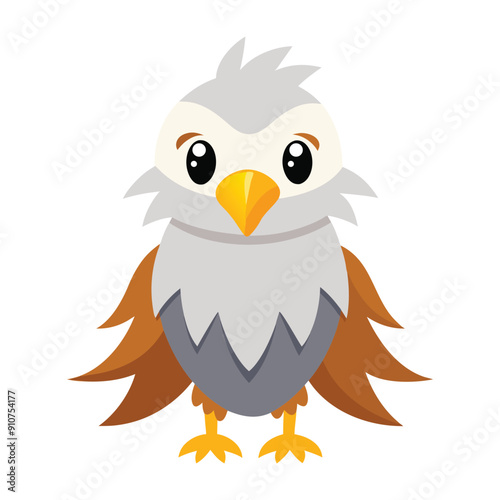 Illustration of Cute Eagle cartoon