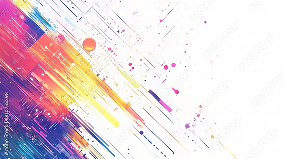 Abstract Digital Art: A vibrant burst of color and geometric shapes, this abstract digital art piece captures the essence of creativity and innovation. Perfect for tech, design, and modern Abstract Digital Art: A vibrant burst of color and geometric shapes, this abstract digital art piece captures the essence of creativity and innovation. Perfect for tech, design, and modern