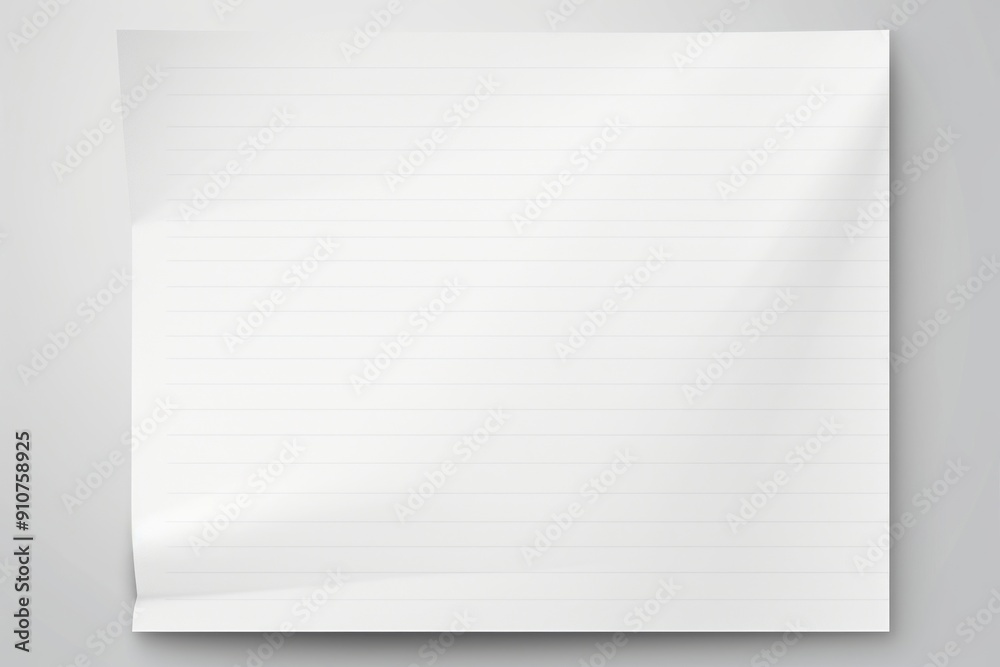 Blank lined paper sheet illustration Blank lined paper sheet illustration