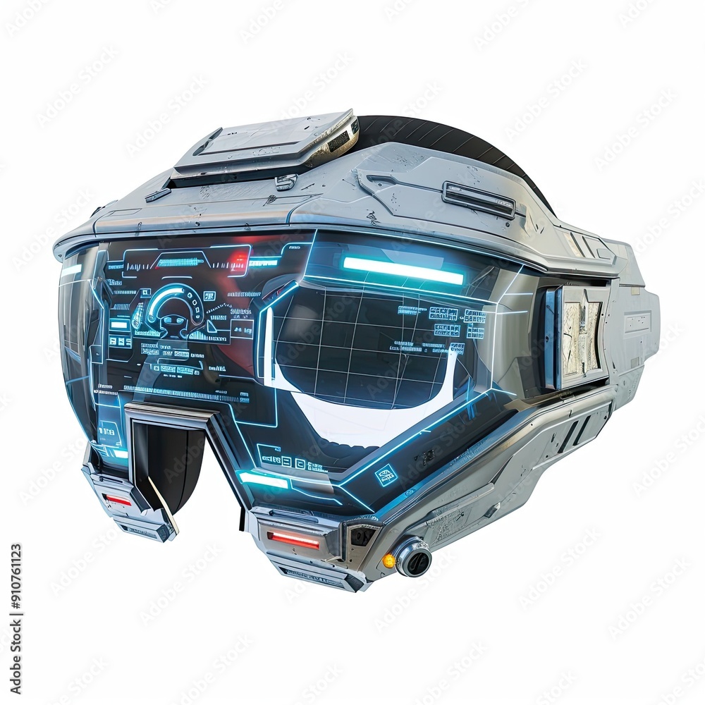 © McClerish - Futuristic Helmet with Integrated HUD Display