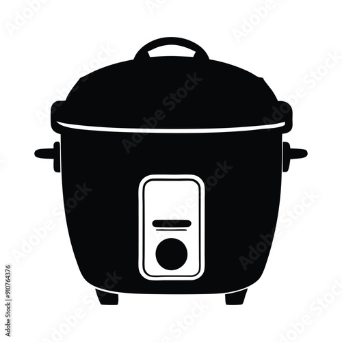 rice cooker silhouette icon vector design