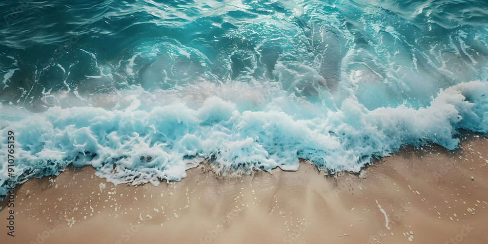 Aerial view of sandy beach with clear blue water
Aerial view of sandy beach with clear blue water