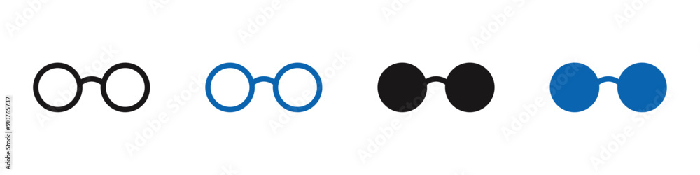 Glassess icon Flat illustration vector Glassess icon Flat illustration vector