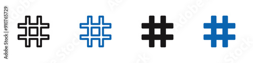 hashtag icon Flat illustration vector