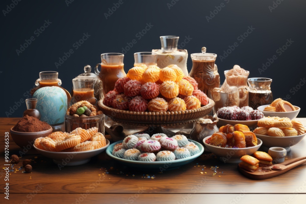 Assortment of Middle Eastern Sweets and Desserts Assortment of Middle Eastern Sweets and Desserts