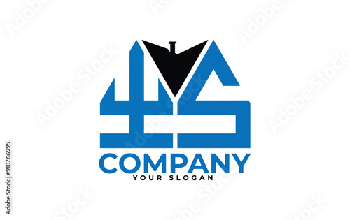 YS letter creative real estate vector logo design.