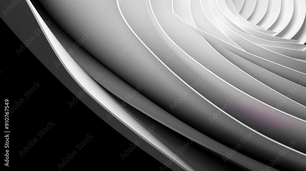 Fototapeta premium 白黒の3DCGの抽象的な模様の背景