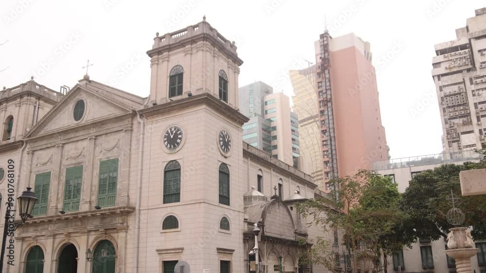 Church of the Nativity of Our Lady in Macau with classic architecture Church of the Nativity of Our Lady in Macau with classic architecture