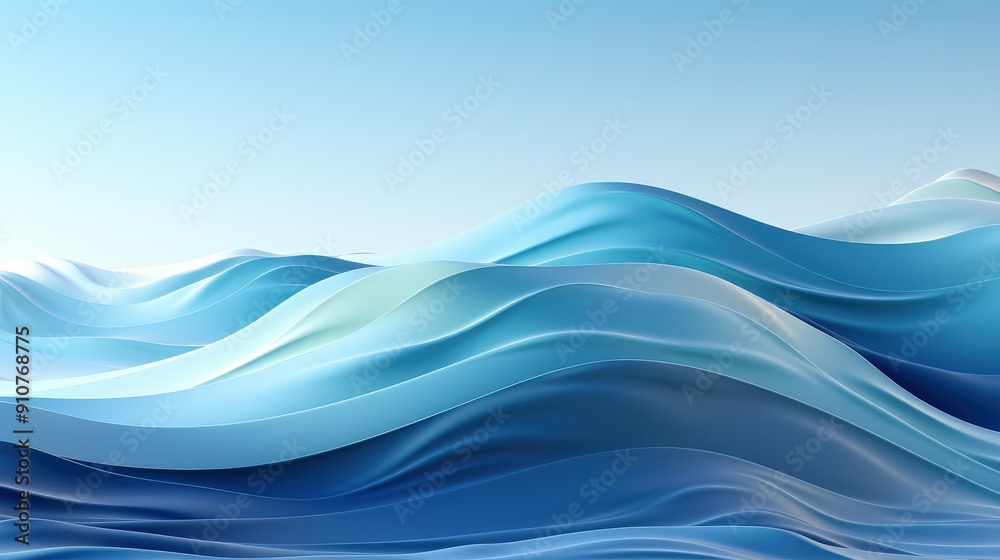 Obraz premium Abstract Blue Waves