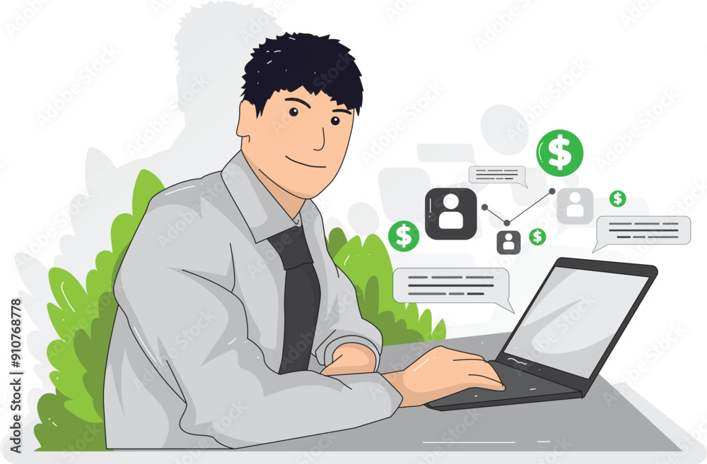 man working in office analyzing business opportunities man working in office analyzing business opportunities