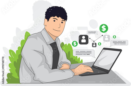 man working in office analyzing business opportunities